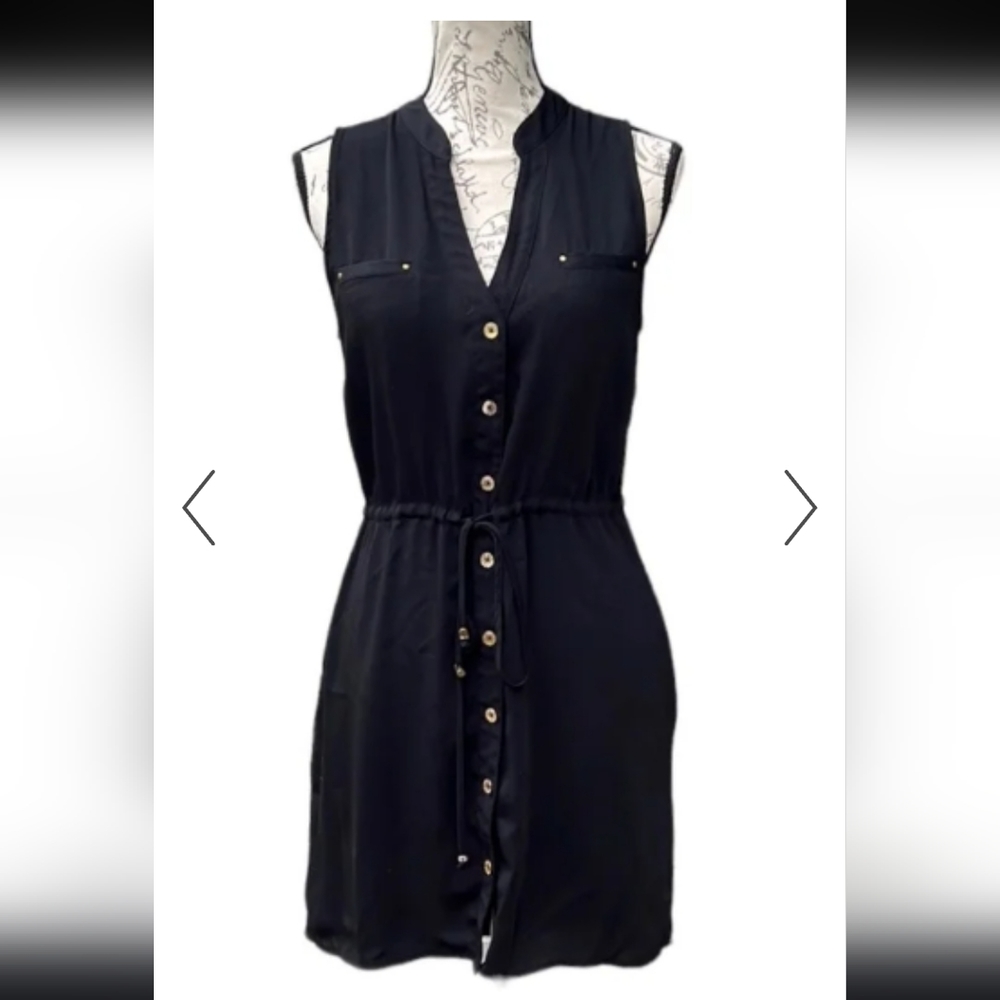 GUESS black drawstring dress